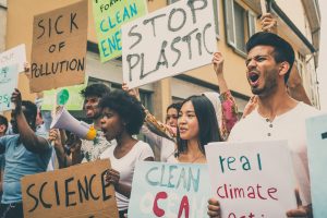 Public Demonstration On The Street Against Global Warming